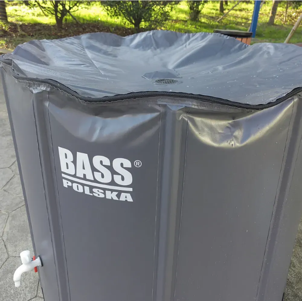 Бочка для дощової води 390 л Bass Polska BH 79987 складний резервуар для збору води з даху, бак для поливу саду