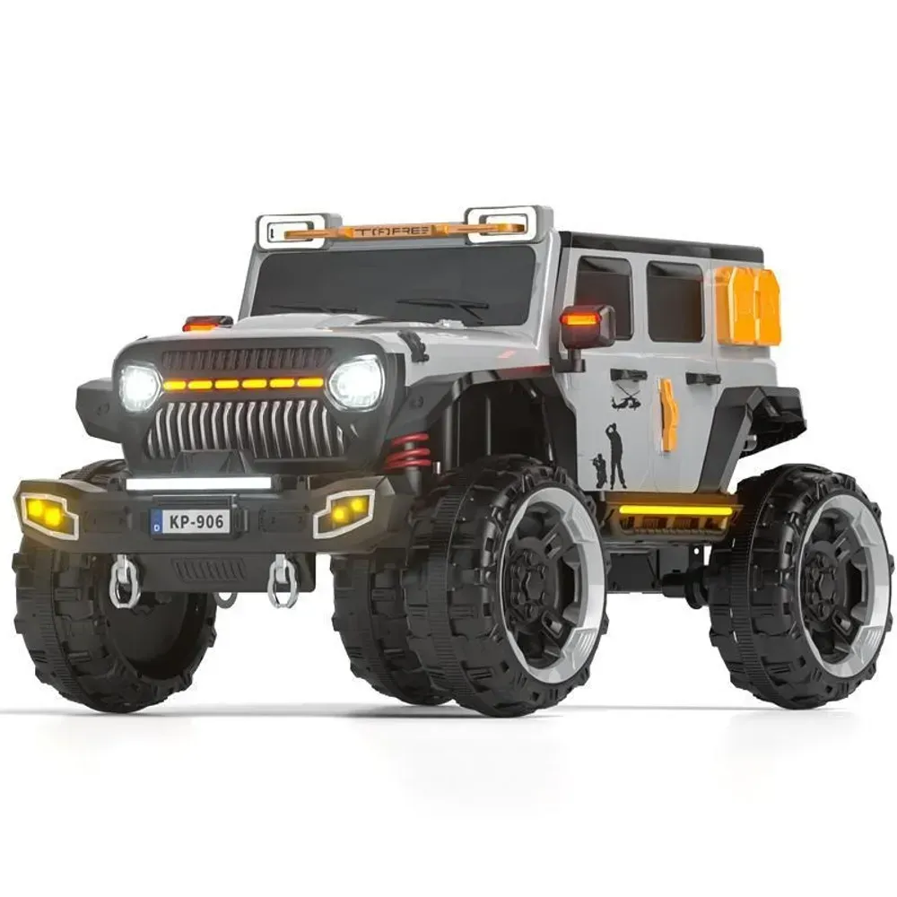 Електроавтомобіль дитячий VOLSO VS906R4 джип 4х25 Вт, 12 В 7 Ah, до 35 кг, сірий