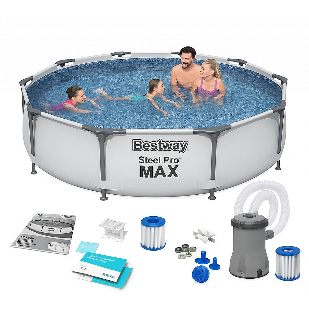 Каркасний басейн Bestway 56406 Steel Pro MAX, розмір 305 x 76 см