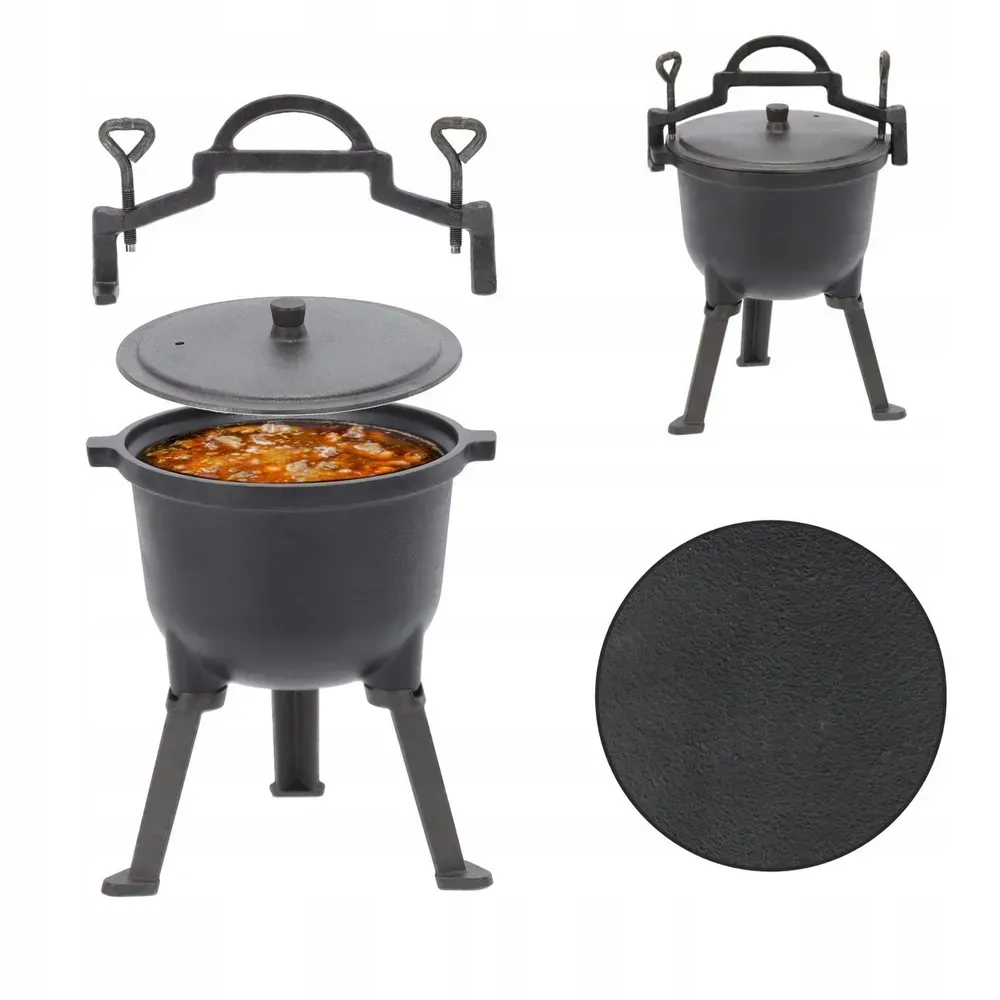 Казан чавунний 5 л з кришкою Garden Line BBQ3703