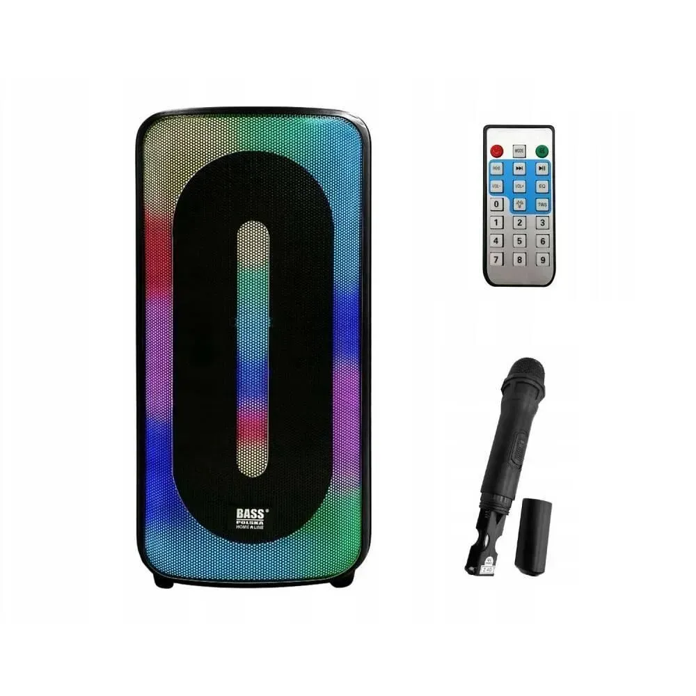Портативна колонка Bluetooth Bass Polska BH 15945 з мікрофоном, пультом, функцією караоке