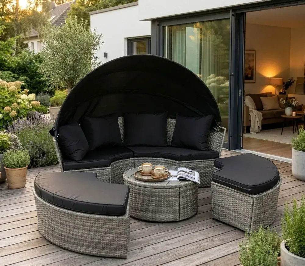 Садовий набір меблів Mebel Elit CALIFORNIA – стильний комплект для саду і тераси, сірий