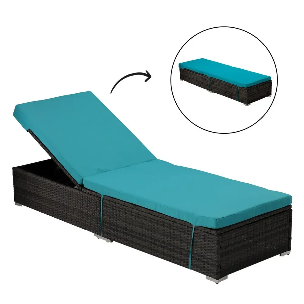 Шезлонг розкладний Garden Line ABI3548, синій