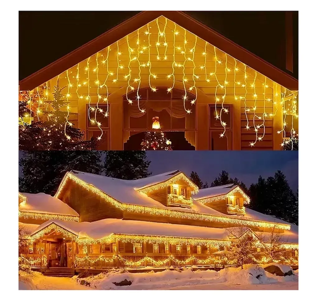 Світлодіодна завіса 300 LED LKS-300-CB, тепле біле світло, вулична гірлянда